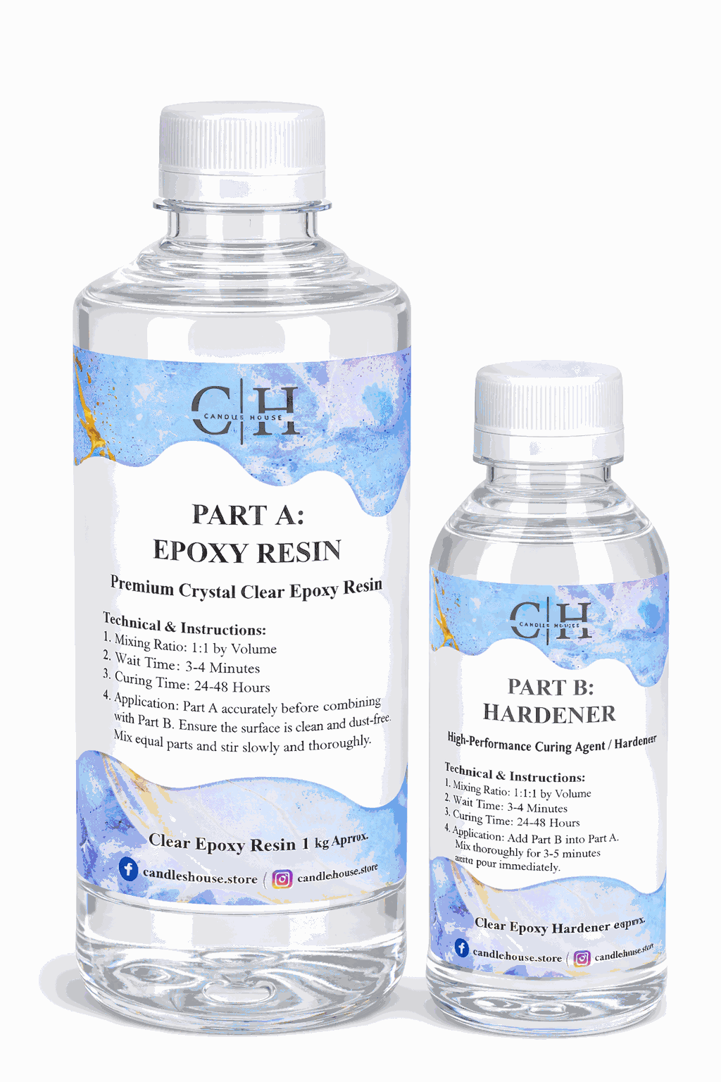 Premium Epoxy Resin & Hardener Set (1.5 KG) – Crystal Clear | Candles House