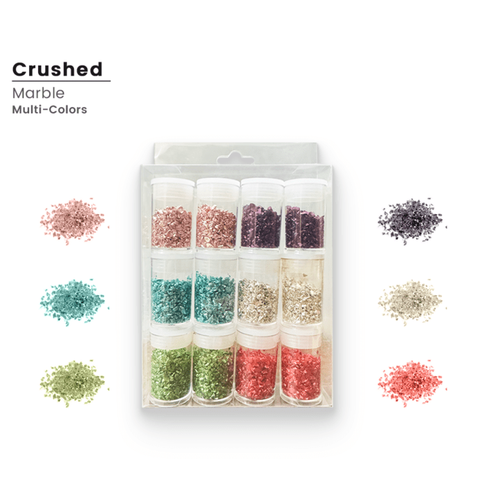 Crush Marble – Multi Colors – Pack of 12 Pcs