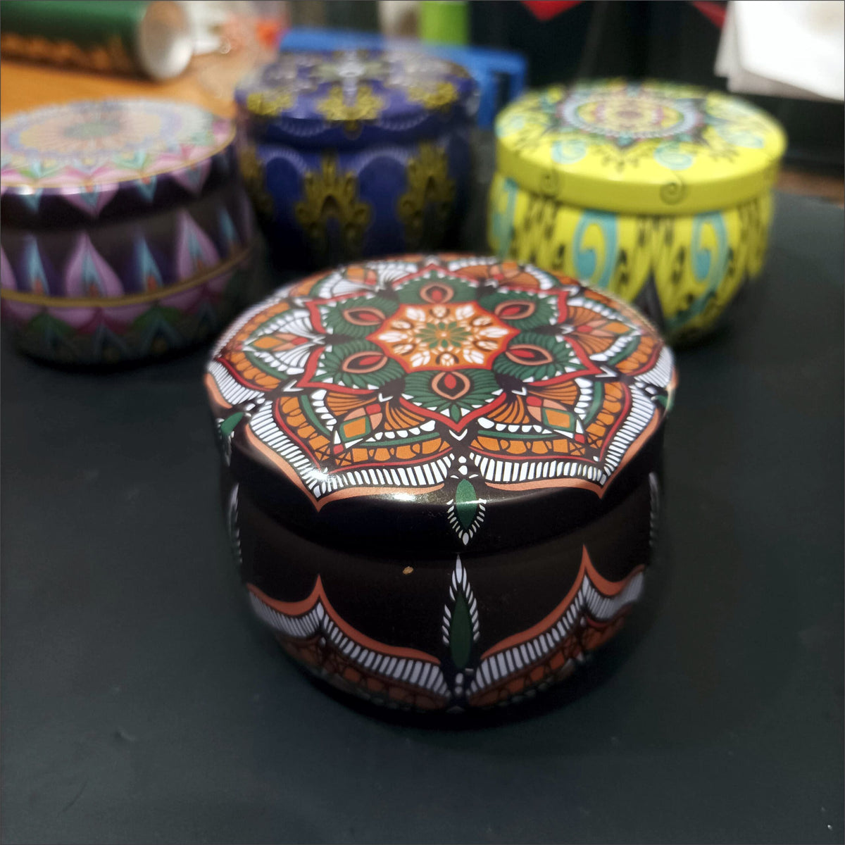 Printed Tin Jar for Candle Making