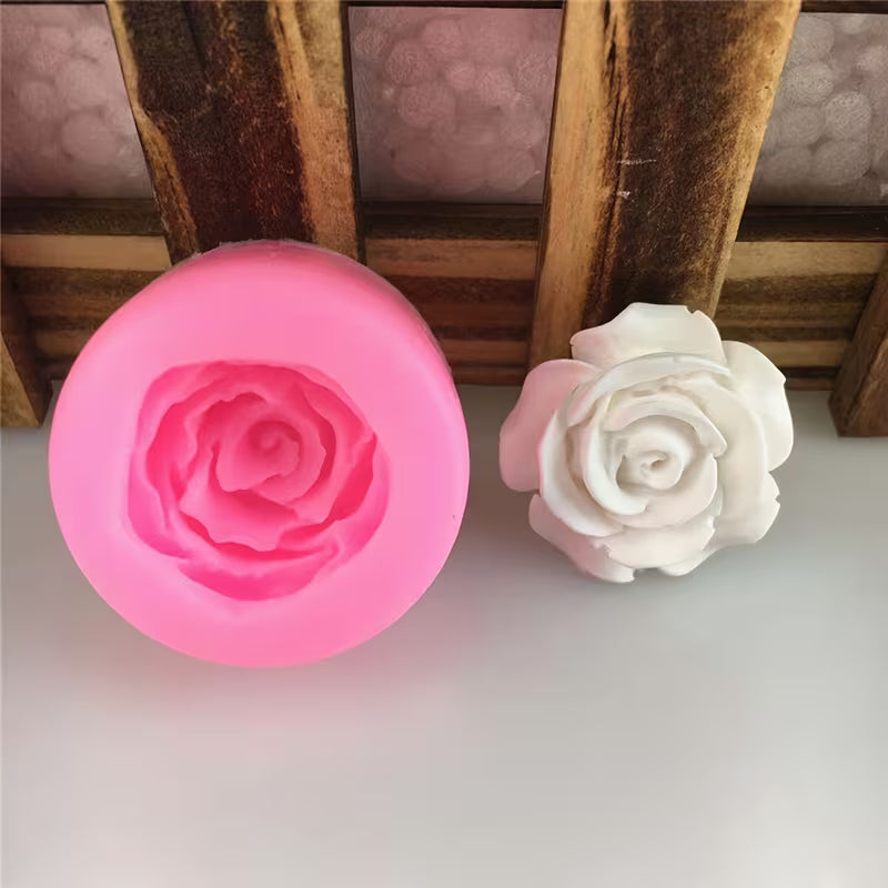 Silicone Rose Flower Molds, Perfect for Creating 3D Fondant Designs for Homemade Desserts such as Pudding