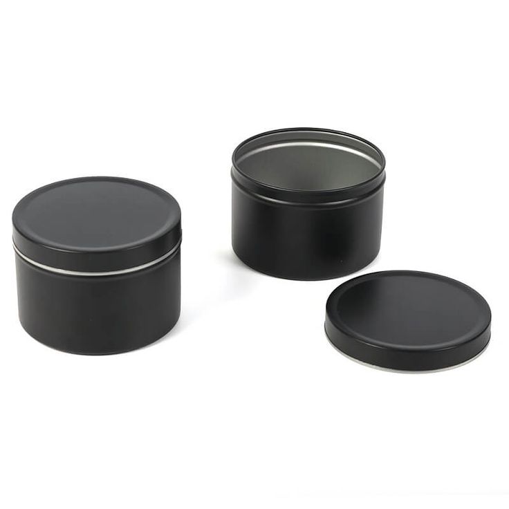 12 Premium Black Tin Jar for Candle Making | Stylish & Heat-Resistant Container
