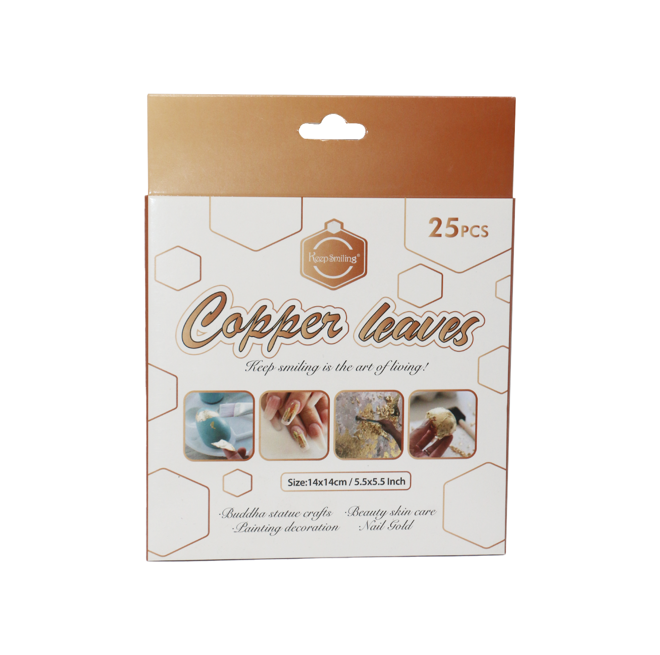 25 Sheets Gold/Silver/Copper Foil Leaf 5.5 x 5.5 Inches for DIYs, Slime, Resin, Gilding, Scrapbooking, Gilding, Framing, Nail Art, Cake Decoration