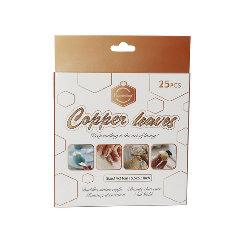 25 Sheets Gold/Silver/Copper Foil Leaf 5.5 x 5.5 Inches for DIYs, Slime, Resin, Gilding, Scrapbooking, Gilding, Framing, Nail Art, Cake Decoration