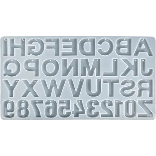 Alphabet Letter Mold for Resin – A-Z & 0-9 Silicone Mold for Candles and Resin