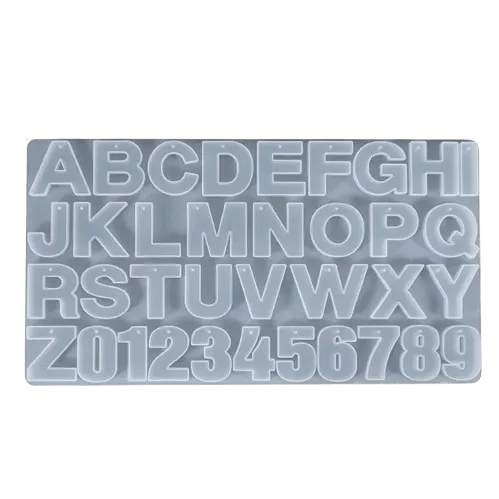 Alphabet Letter Mold for Resin – A-Z & 0-9 Silicone Mold for Candles and Resin