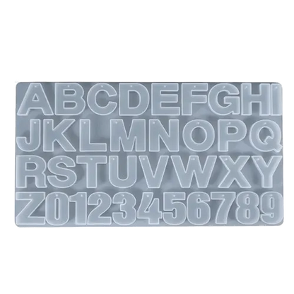 Alphabet Letter Mold for Resin – A-Z & 0-9 Silicone Mold for Candles and Resin
