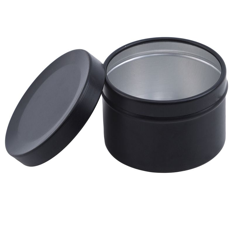 12 Premium Black Tin Jar for Candle Making | Stylish & Heat-Resistant Container