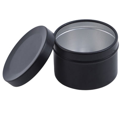 12 Premium Black Tin Jar for Candle Making | Stylish & Heat-Resistant Container