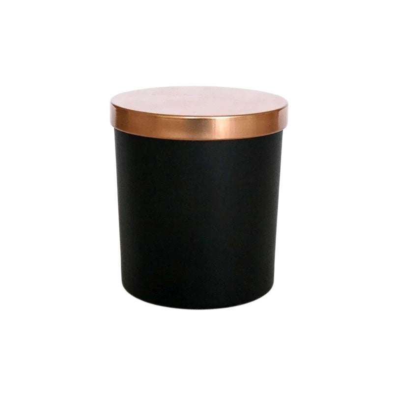 Luxury Black Jar with Golden Lid for Candle Making