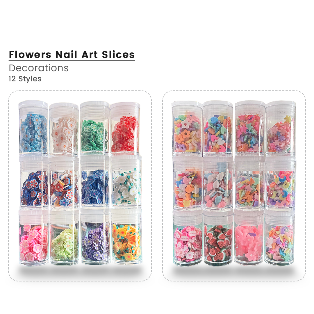 12 Styles Fruit Nail Art Slices, Fruit Slime Charms Fimo Slices for DIY Slime 3D Polymer Slices Resin Making for Lip Gloss, Nail Art, and Cellphone Decorations