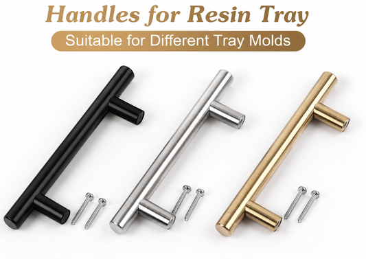 Golden, Silver and Black Metallic Resin Handles for Trays & Drawers