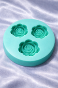 3 Cavity Rose Flower Silicone Mold – Wax, Soap & Resin Making