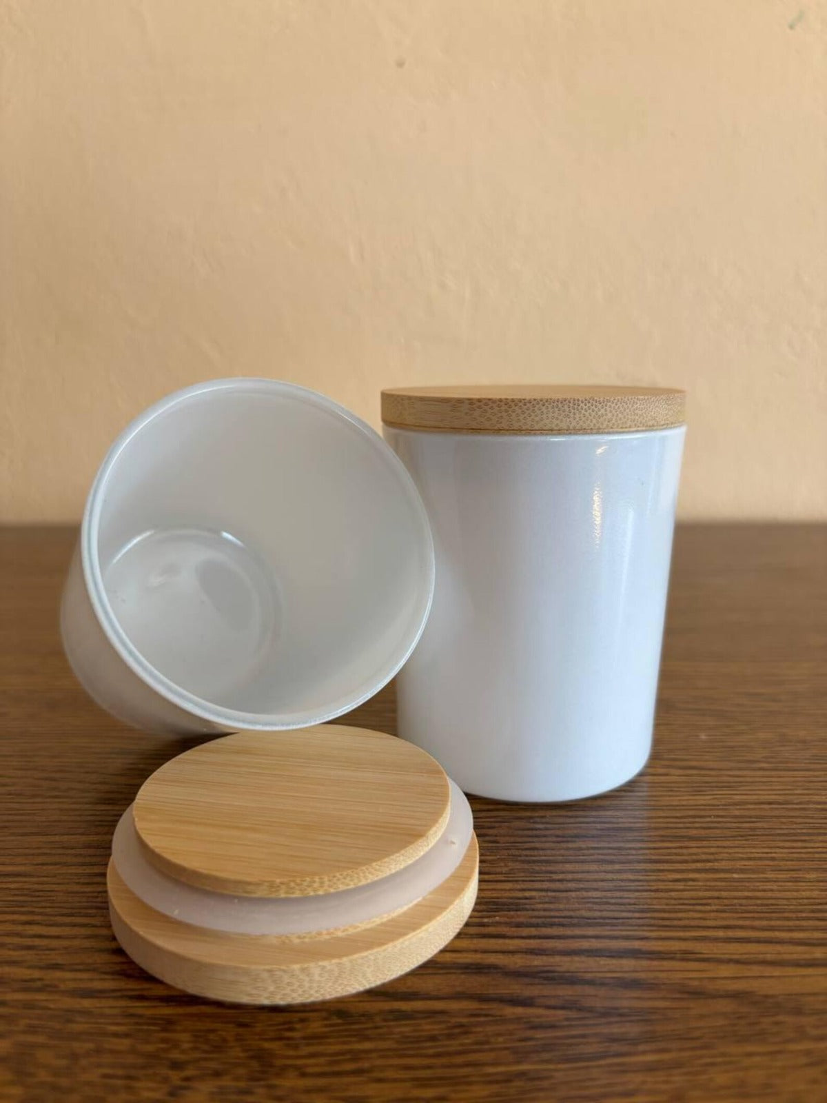 Luxury White Jar with Golden Lid for Candle Making | Elegant & Reusable 200 ML