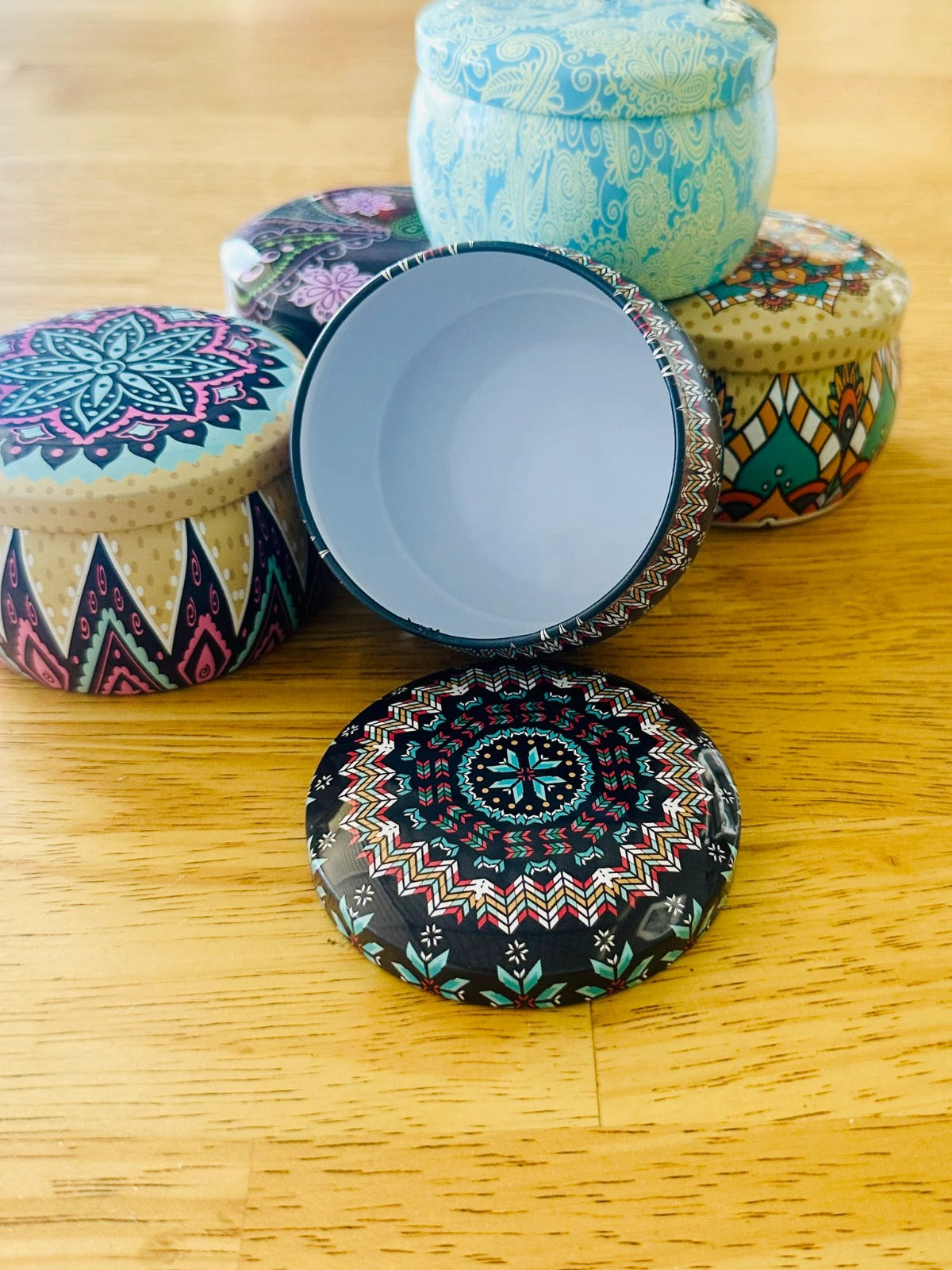 Printed Tin Jar for Candle Making