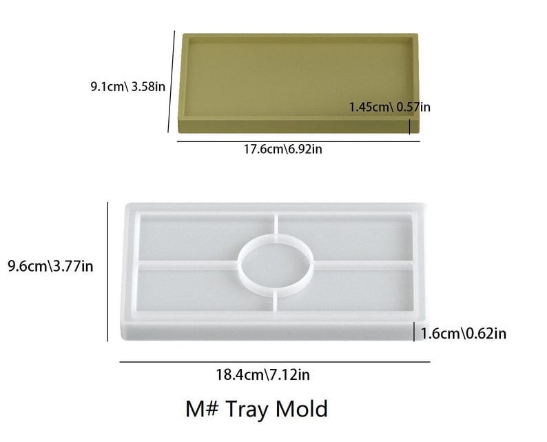 Rectangular Tray – Resin – POP – Silicone Mold